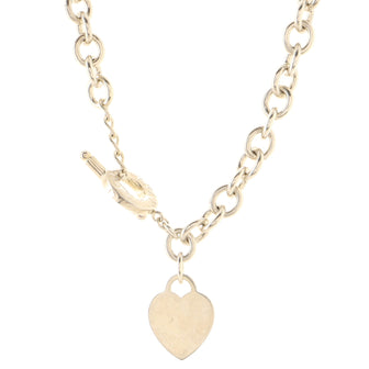 Tiffany & Co. Heart Tag Choker Necklace Sterling Silver