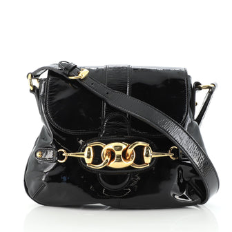 Gucci Wave Flap Bag Patent Medium