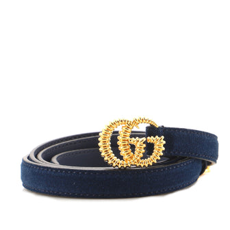 Gucci Torchon GG Marmont Belt Suede Thin