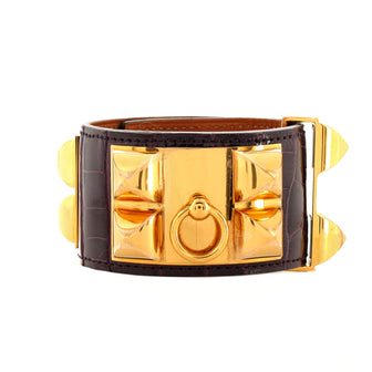 Hermes Collier de Chien Bracelet Alligator