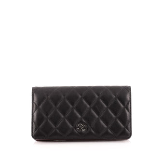 Chanel L-Yen Wallet Quilted Lambskin Long