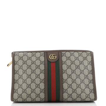 Gucci Ophidia Pouch GG Coated Canvas Medium