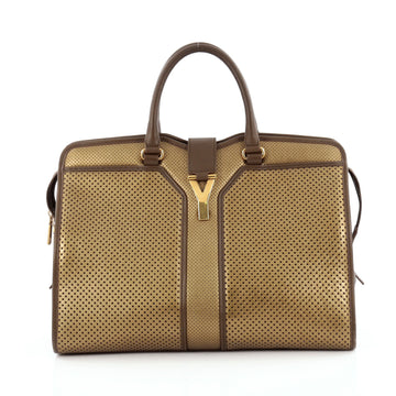 Saint Laurent Chyc Cabas Tote Perforated Leather Large