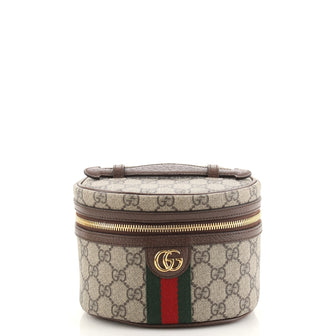 Gucci Ophidia Top Handle Cosmetic Case GG Coated Canvas Mini