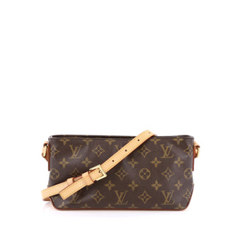 Louis Vuitton Trotteur Handbag Monogram Canvas Brown