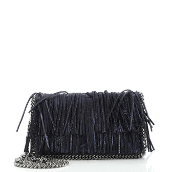 Stella McCartney Falabella Fringe Flap Crossbody Bag Shaggy Deer Mini
