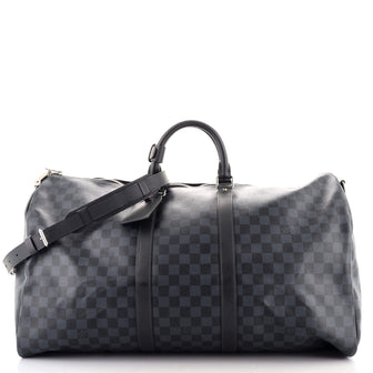 Louis Vuitton Keepall Bandouliere Bag Damier Cobalt 55