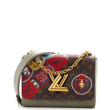 Louis Vuitton Twist Handbag Limited Edition Kabuki Stickers Monogram Canvas and Epi Leather MM