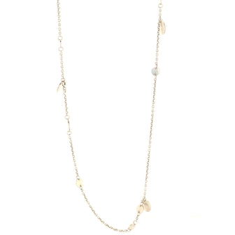 Hermes Confetti Long Necklace Sterling Silver and 18K Rose Gold