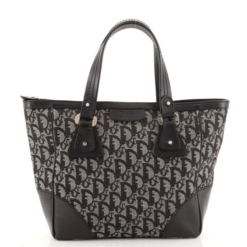 Christian Dior Vintage Trotter Zip Tote Diorissimo Canvas Small