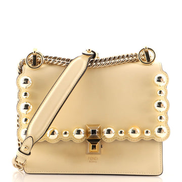 Fendi Kan I Bag Pearl Embellished Leather Small