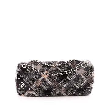 Chanel CC Tab Flap Shoulder Bag Tweed East West