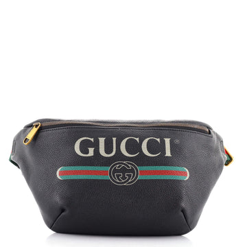 Gucci Logo Belt Bag Printed Leather Medium