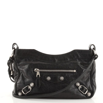 Balenciaga Hip Giant Studs Crossbody Bag Leather