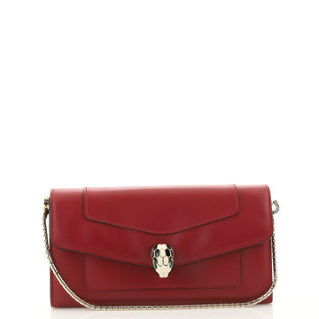 Bvlgari Serpenti Forever Wallet on Chain Leather Long