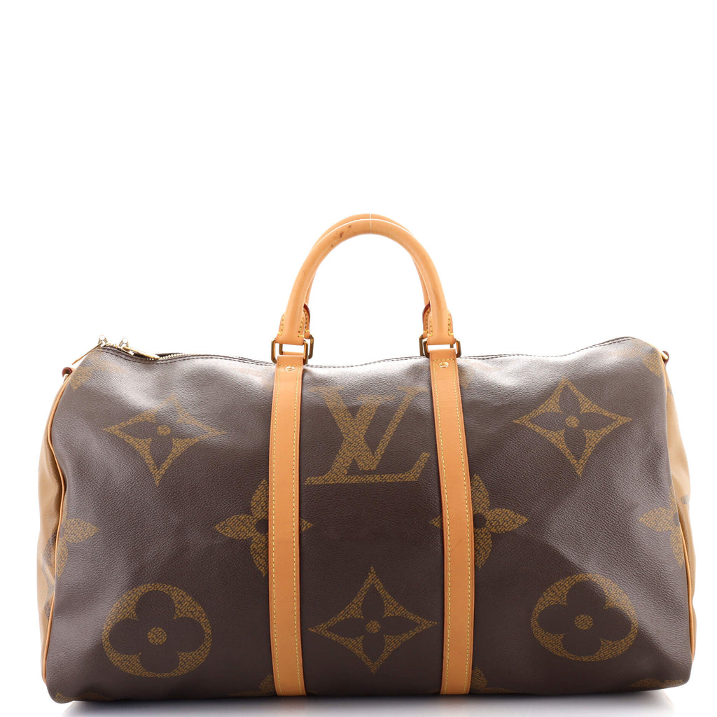 Louis Vuitton Keepall Bandouliere Bag Reverse Monogram Giant 50 Brown  13491811
