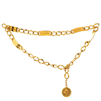 Chanel Vintage Medallion Logo Chain Belt Metal
