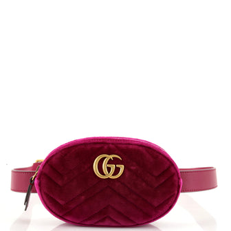 Gucci GG Marmont Belt Bag Matelasse Velvet