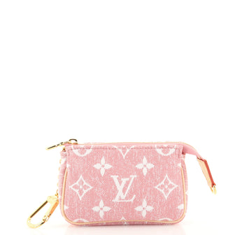 Louis Vuitton Pink Monogram Denim Micro Pochette Accessoires