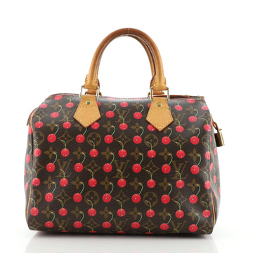 Louis Vuitton Speedy Handbag Limited Edition Monogram Cerises 25