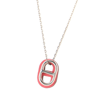 Hermes O'Maillon Pendent Necklace Metal and Leather
