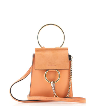 Chloe Faye Bracelet Crossbody Bag Leather and Suede Mini