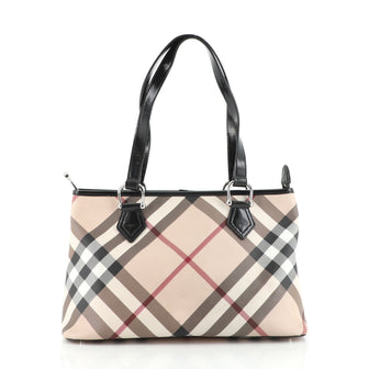 Burberry Regent Tote Nova Check Coated Canvas Medium