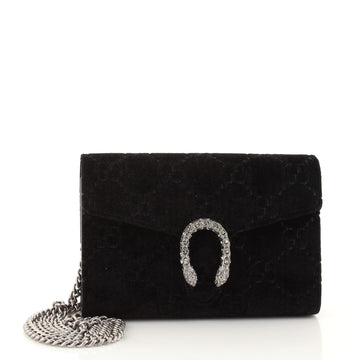 Gucci Dionysus Chain Wallet GG Velvet Small