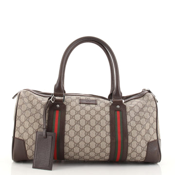 Gucci Web Carry On Duffle Bag GG Coated Canvas Medium