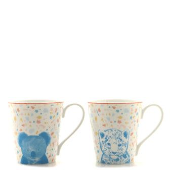Hermes Passe-Passe 2-Piece Mug Set Printed Porcelain