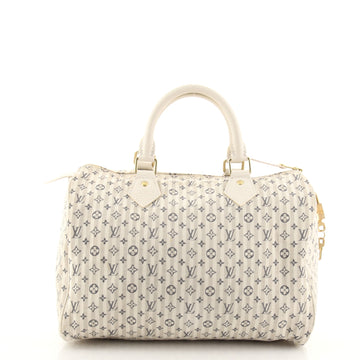 Louis Vuitton Speedy Handbag Mini Lin Croisette 30