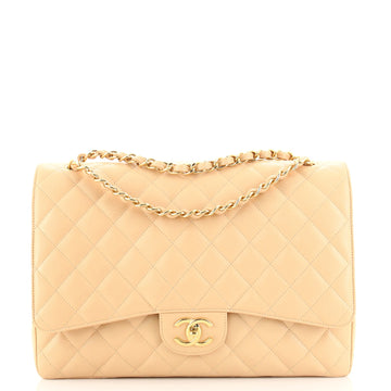 Chanel Classic Double Flap Bag Quilted Caviar Maxi