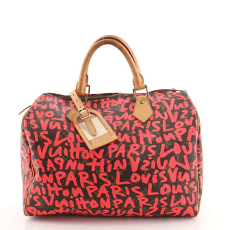 Louis Vuitton Speedy Handbag Limited Edition Monogram Graffiti 30