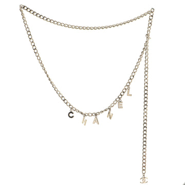 Chanel Logo Charm Chain Belt Metal