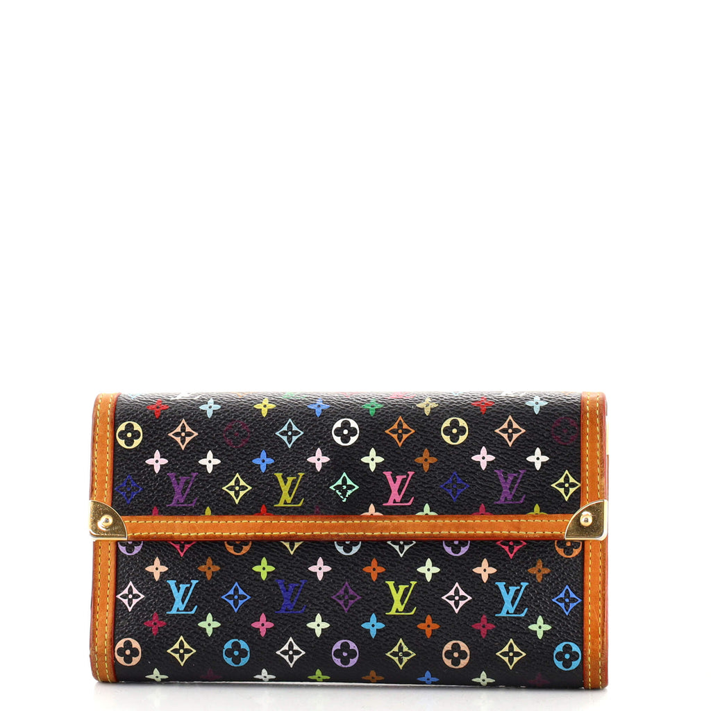 Louis Vuitton Black Multicolor Porte Tresor International Wallet at Jill's  Consignment
