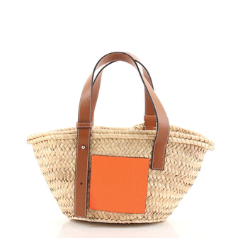 Loewe Basket Tote Woven Raffia Small