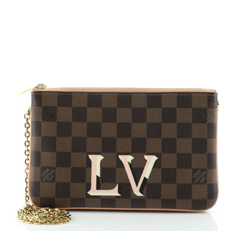 Louis Vuitton Double Zip Pochette Damier