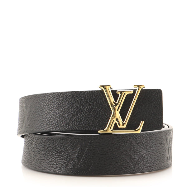 Louis Vuitton LV Initiales Reversible Belt Monogram Empreinte Leather  Medium Black 2039212