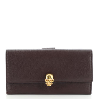 Alexander McQueen Skull Continental Wallet Leather