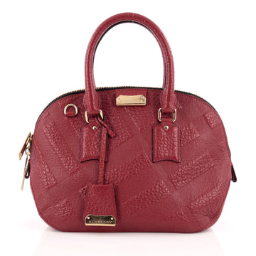 Burberry Orchard Bag Embossed Check Leather Small
