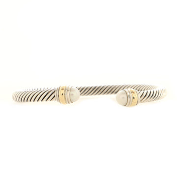 David Yurman Cable Classic Bracelet Sterling Silver with 14K Yellow Gold and Pearls 5mm