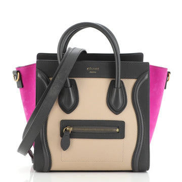 Celine Tricolor Luggage Bag Leather Nano