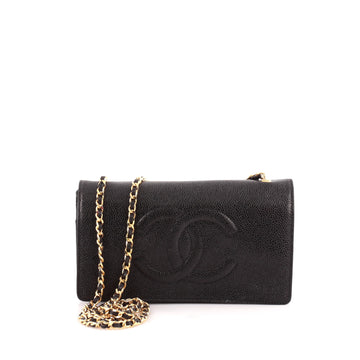 Chanel Timeless Wallet on Chain Caviar