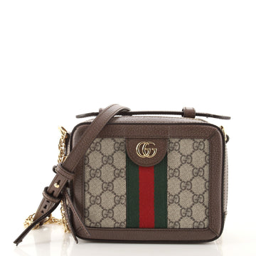Gucci Ophidia Zip Around Camera Bag GG Coated Canvas Mini