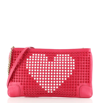 Christian Louboutin Loubiposh Clutch Spiked Leather