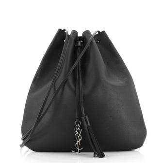Saint Laurent Jen Flat Bag Leather Medium