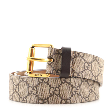 Gucci Buckle Belt Print GG Coated Canvas Wide