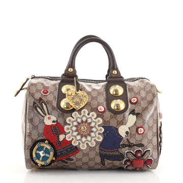 Gucci Babouska Boston Bag Embellished GG Coated Canvas Medium