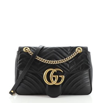 Gucci GG Marmont Flap Bag Matelasse Leather Medium