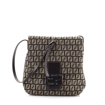 Fendi Vintage Flap Crossbody Bag Zucchino Canvas Small